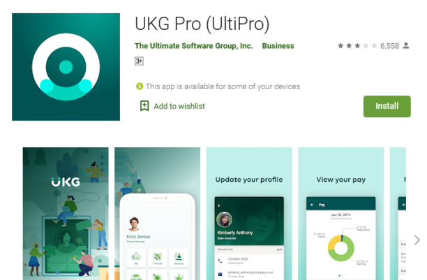 Ukg pro app desktop information